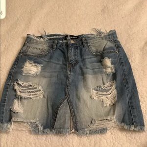 Fashion nova jeans skirt